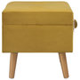 Voir la diapositive 3 : VIDAXL Tabouret de rangement 40 cm Jaune moutarde Velours