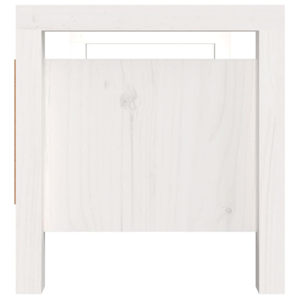 VIDAXL Banc d'entree Blanc 80x40x43 cm Bois de pin massif