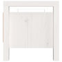Voir la diapositive 5 : VIDAXL Banc d'entree Blanc 80x40x43 cm Bois de pin massif