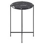 Voir la diapositive 1 : LISA DESIGN Ezaro - table basse ronde - 42 cm - plateau en marbre - pieds en acier