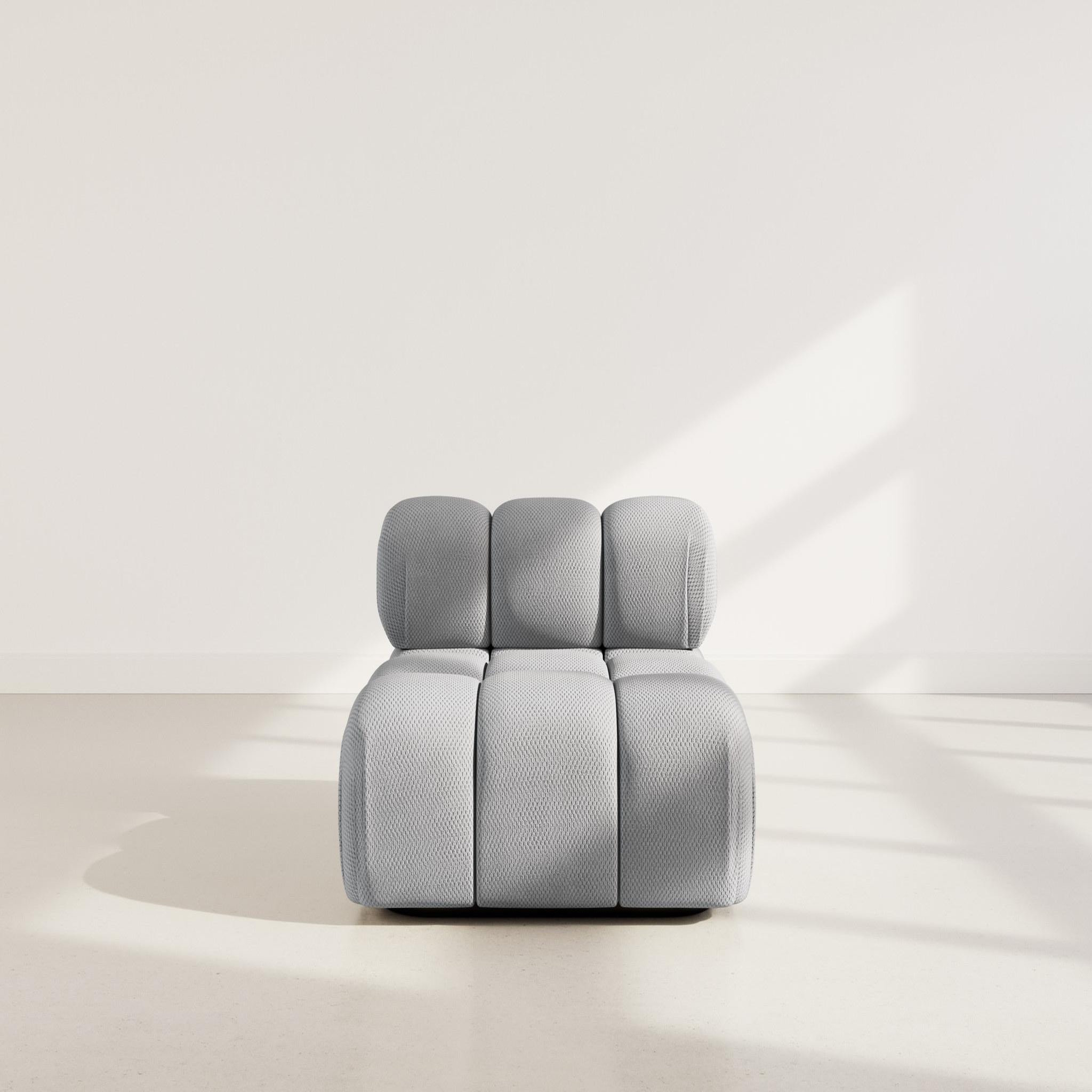 Voir la diapositive 2 : BEST MOBILIER Ruby - module d'assise en velours texturé