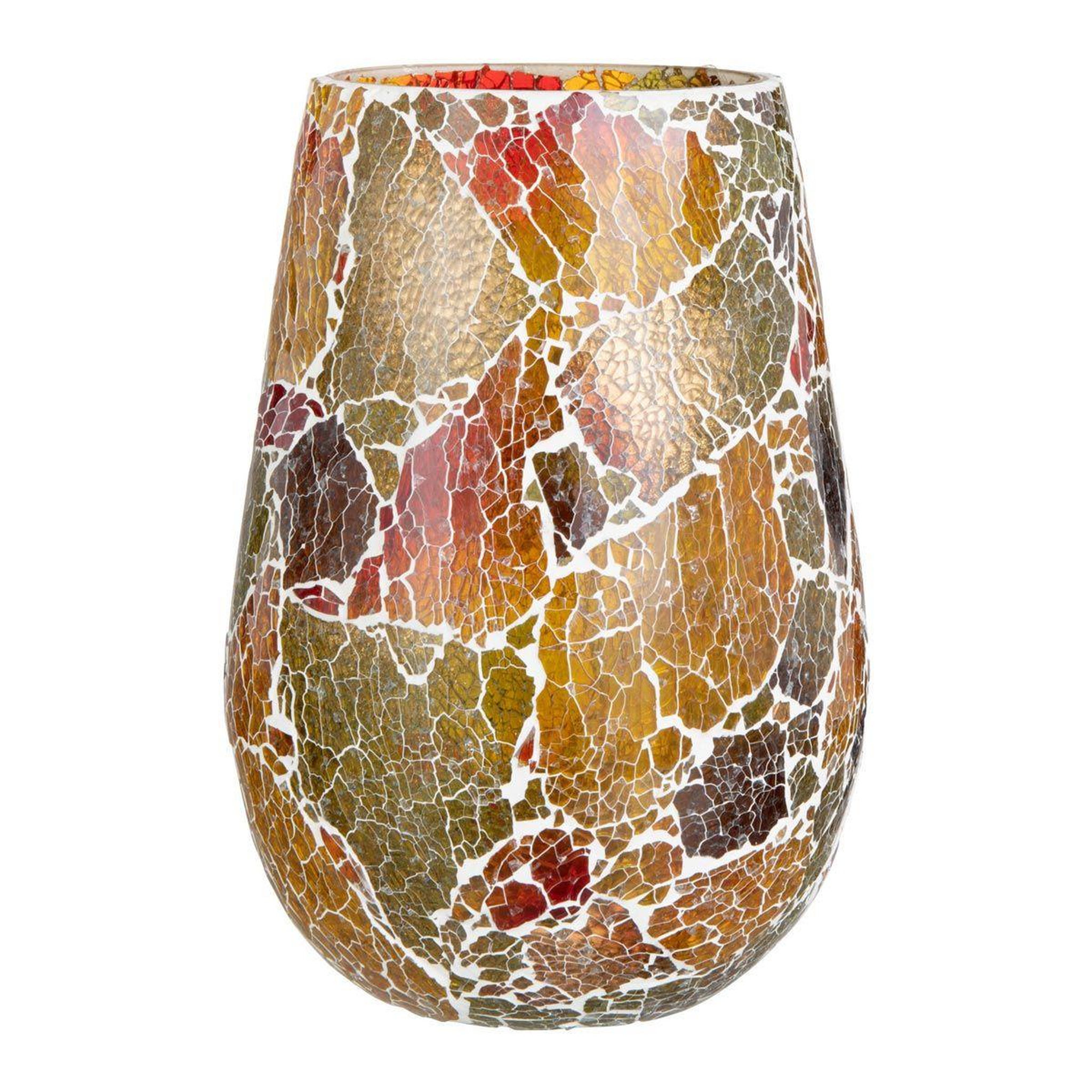 J-LINE Photophore en Verre  Sunset  26cm Multicolore