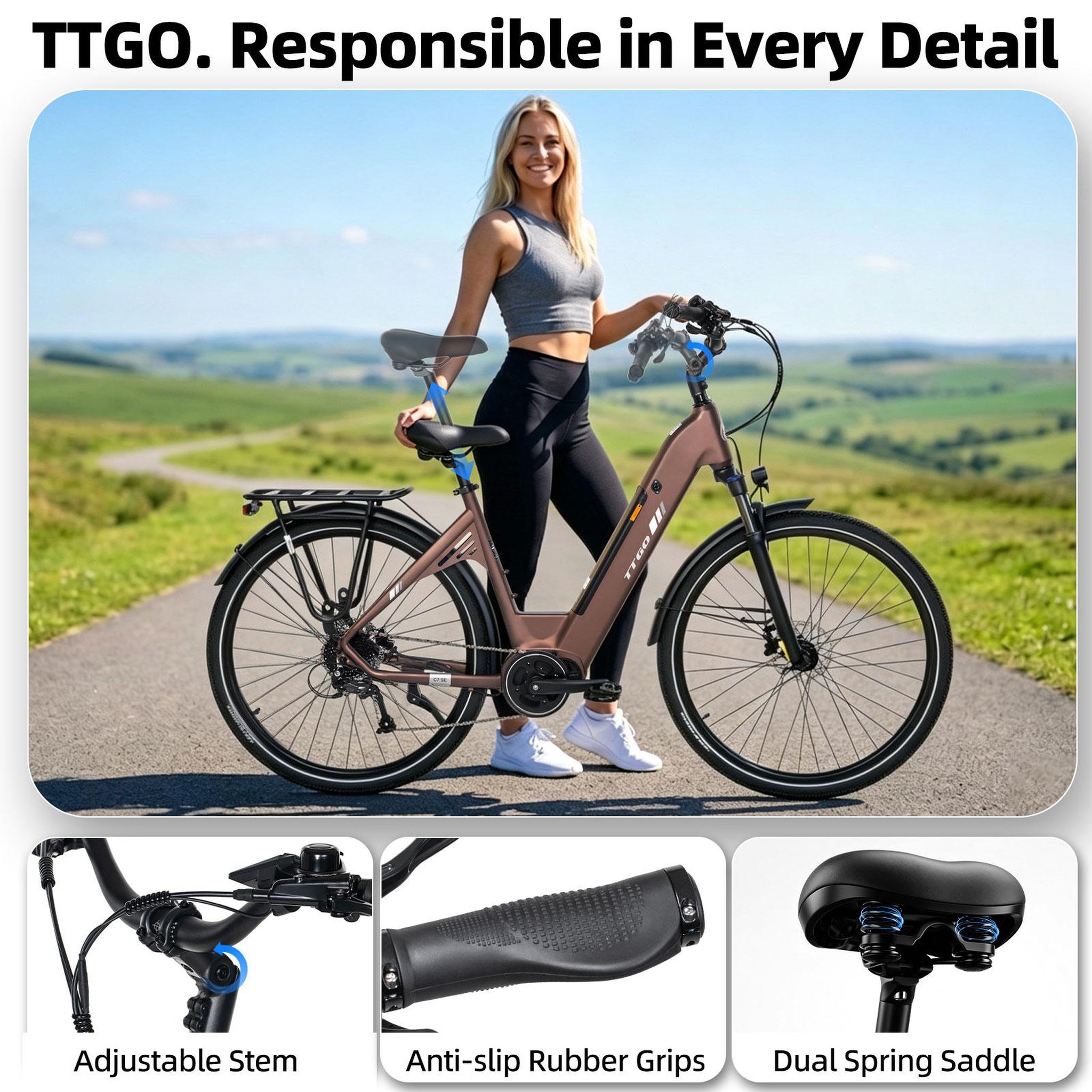 Voir la diapositive 4 : TTGO Vélo électrique TTGO C7 SE 28  à moteur central