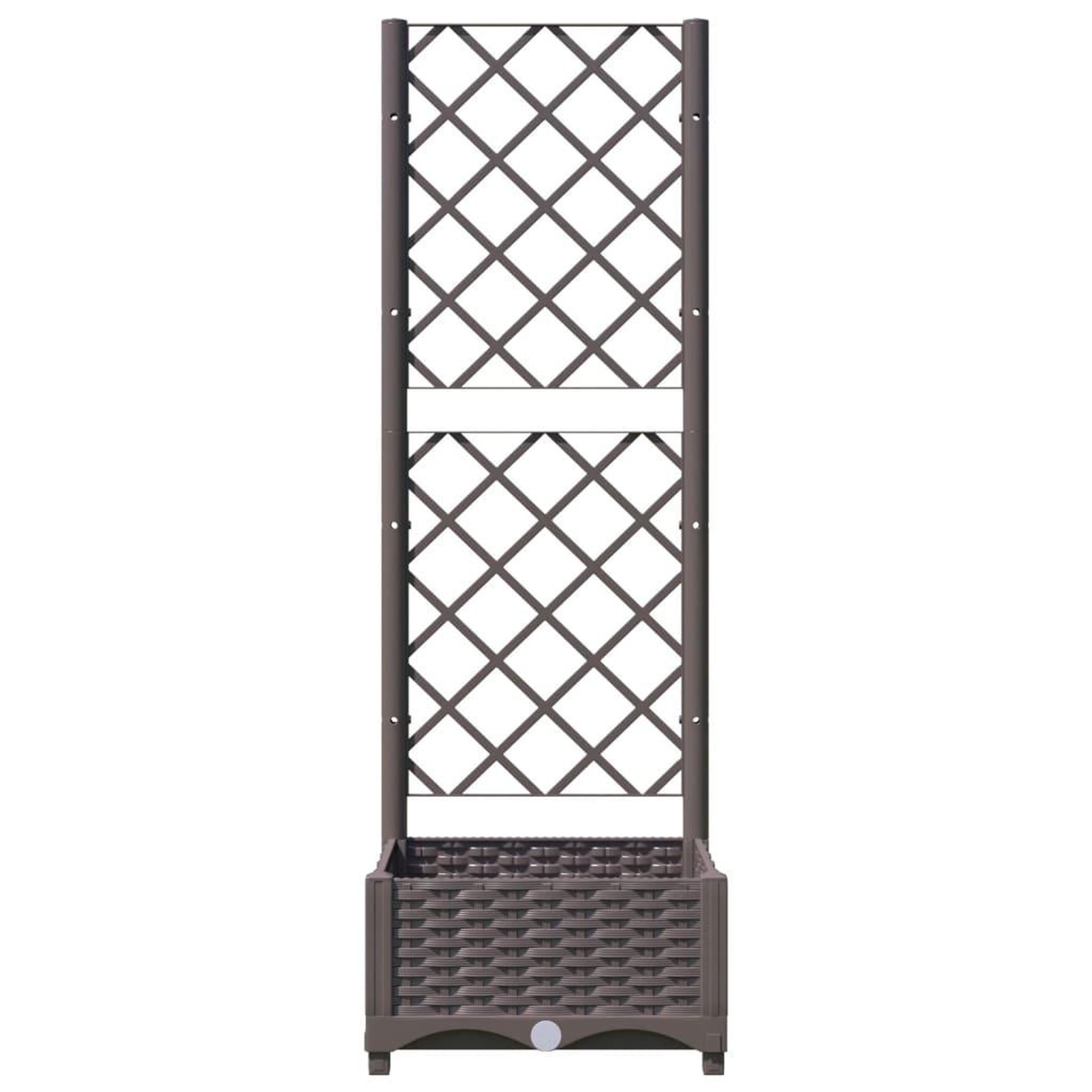 Voir la diapositive 4 : VIDAXL Jardiniere avec treillis Marron 40x40x121,5 cm PP