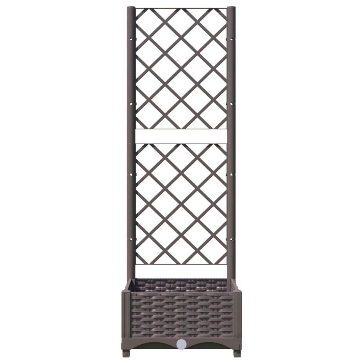 VIDAXL Jardiniere avec treillis Marron 40x40x121,5 cm PP