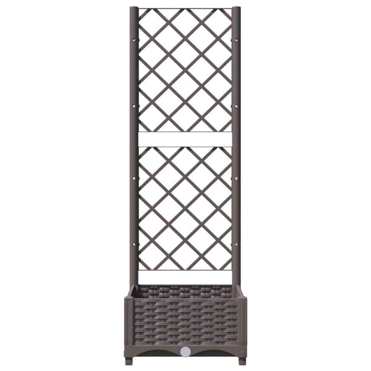VIDAXL Jardiniere avec treillis Marron 40x40x121,5 cm PP