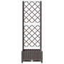 Voir la diapositive 4 : VIDAXL Jardiniere avec treillis Marron 40x40x121,5 cm PP