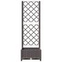 Voir la diapositive 4 : VIDAXL Jardiniere avec treillis Marron 40x40x121,5 cm PP