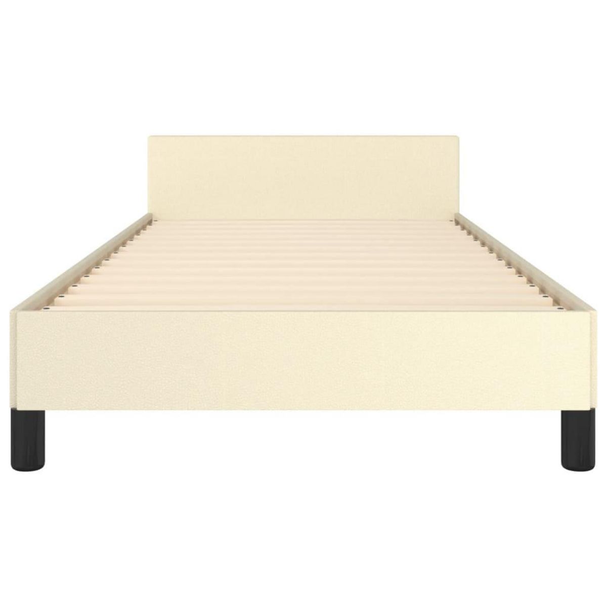 VIDAXL Cadre de lit avec tete de lit sans matelas creme 80x200 cm