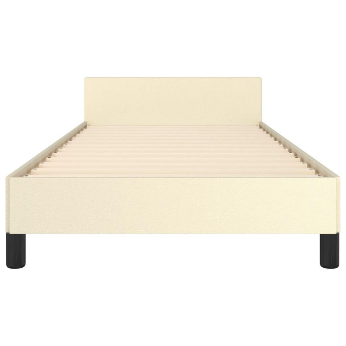 VIDAXL Cadre de lit avec tete de lit sans matelas creme 80x200 cm
