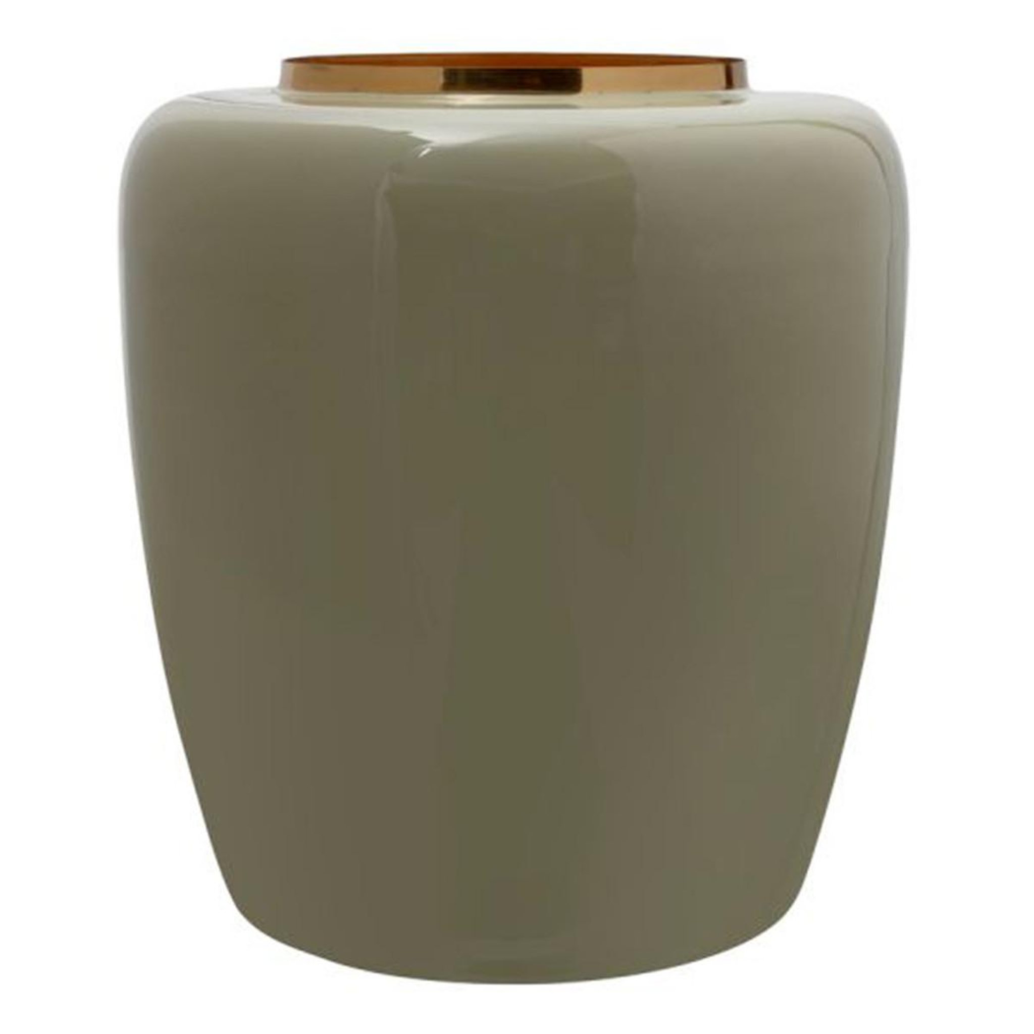 Paris Prix Vase rond design  tribuna  36cm menthe & or