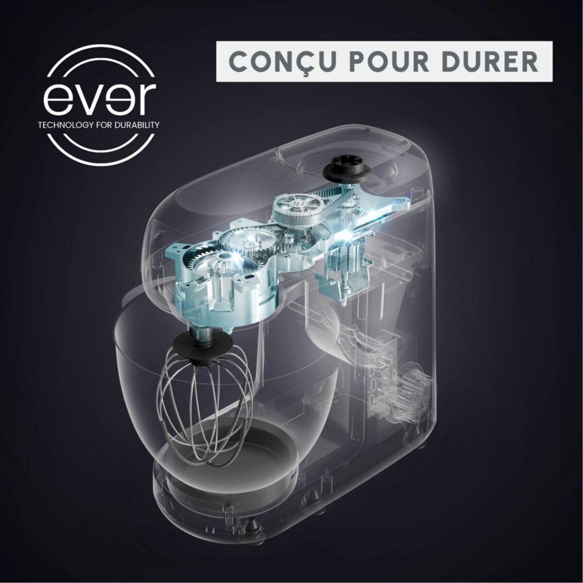 MOULINEX Robot pâtissier Bake Partner + blender QA521810