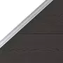 VIDAXL Panneau de cloture WPC 95x(105-180) cm Noir