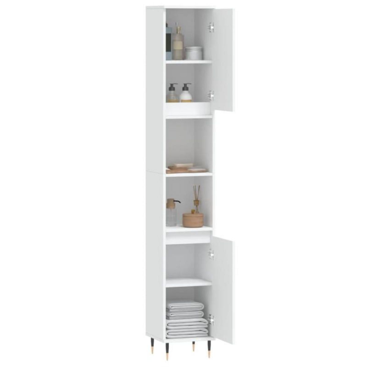 VIDAXL Armoire de salle de bain blanc 30x30x190 cm bois d ingénierie