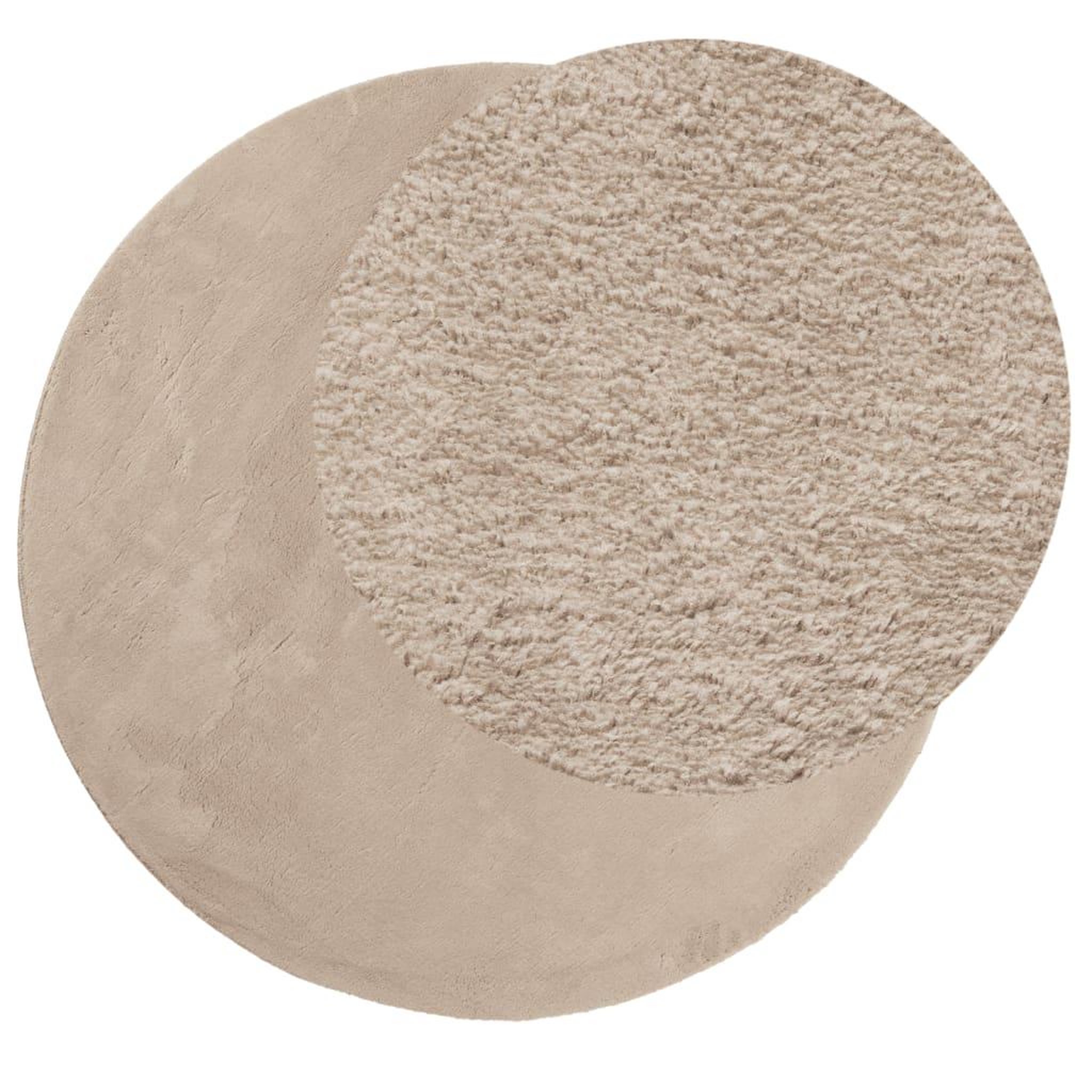 Voir la diapositive 3 : VIDAXL Tapis HUARTE a poils courts doux et lavable sable Ø 100 cm