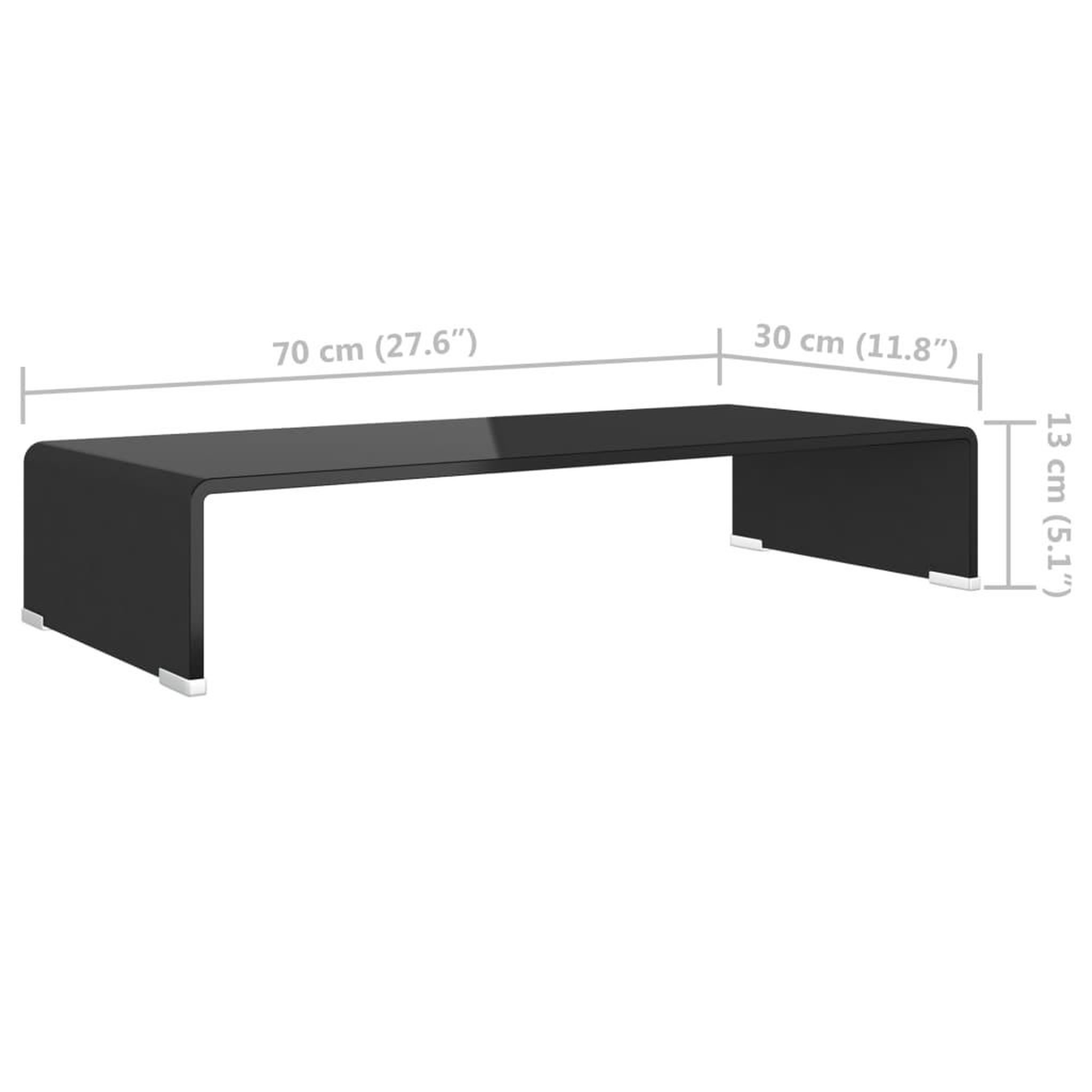 Voir la diapositive 6 : VIDAXL Meuble TV/support pour moniteur 70x30x13 cm verre noir