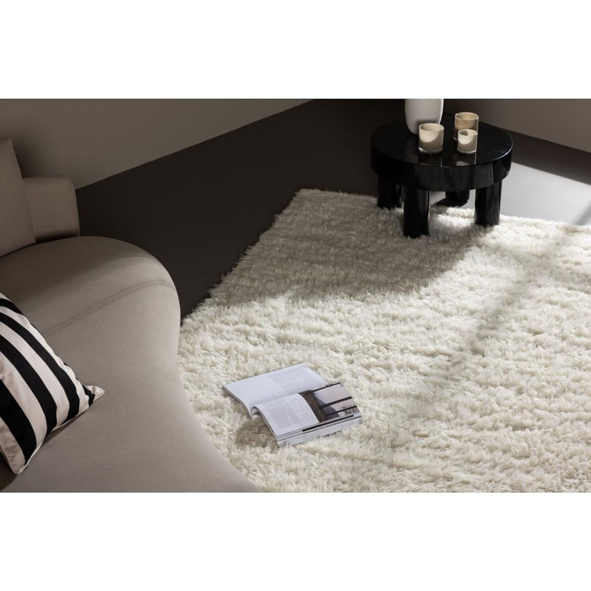 Paris Prix Tapis Déco en Laine  Leiko  200x300cm Blanc
