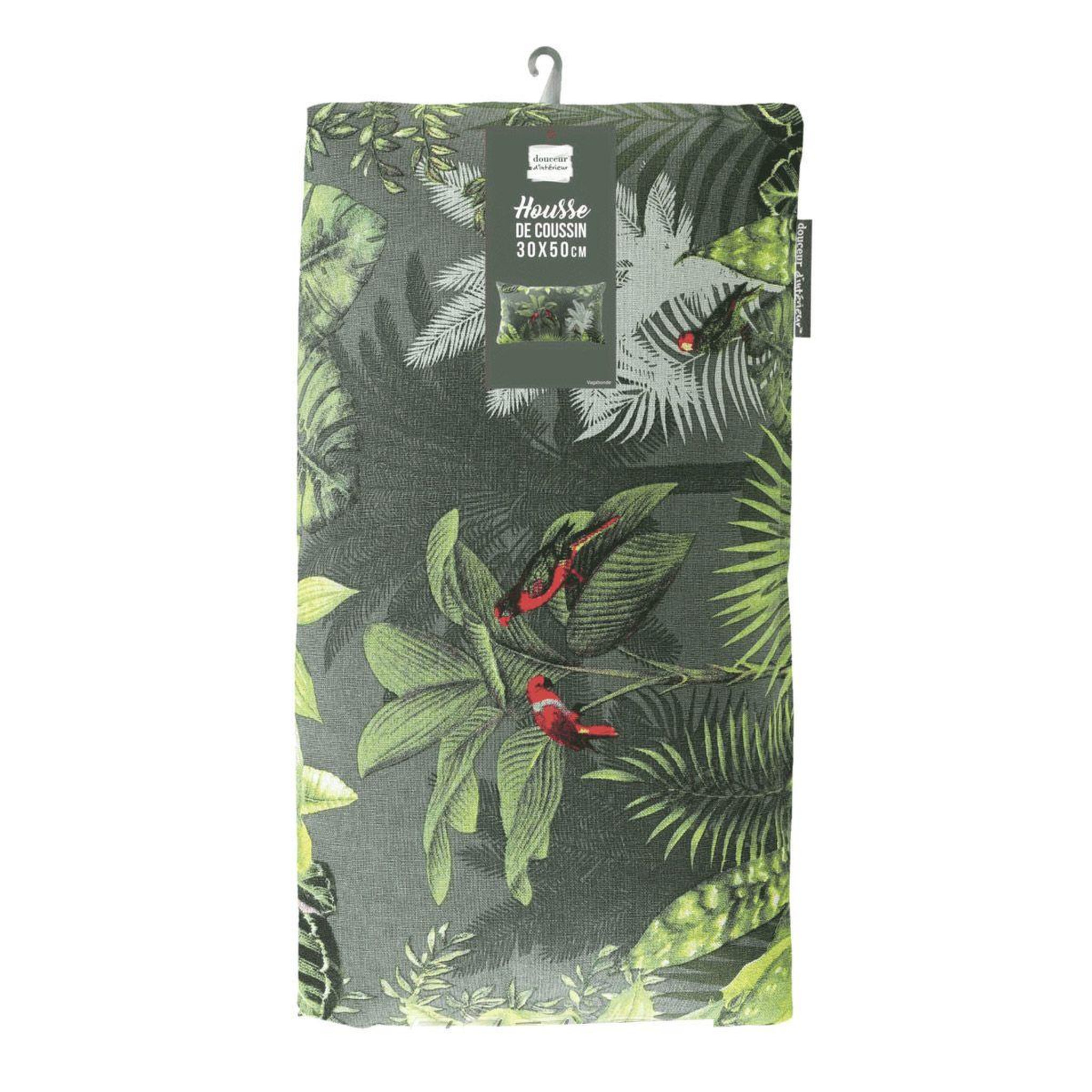 Voir la diapositive 3 : Douceur d'Intérieur Housse de coussin  vagabonde  30x50cm kaki