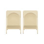 Voir la diapositive 2 : SWEEEK Lot de 2 tables de chevet. tables d'appoint en acier style industriel. beige. L 35 x l 35 x H 52cm