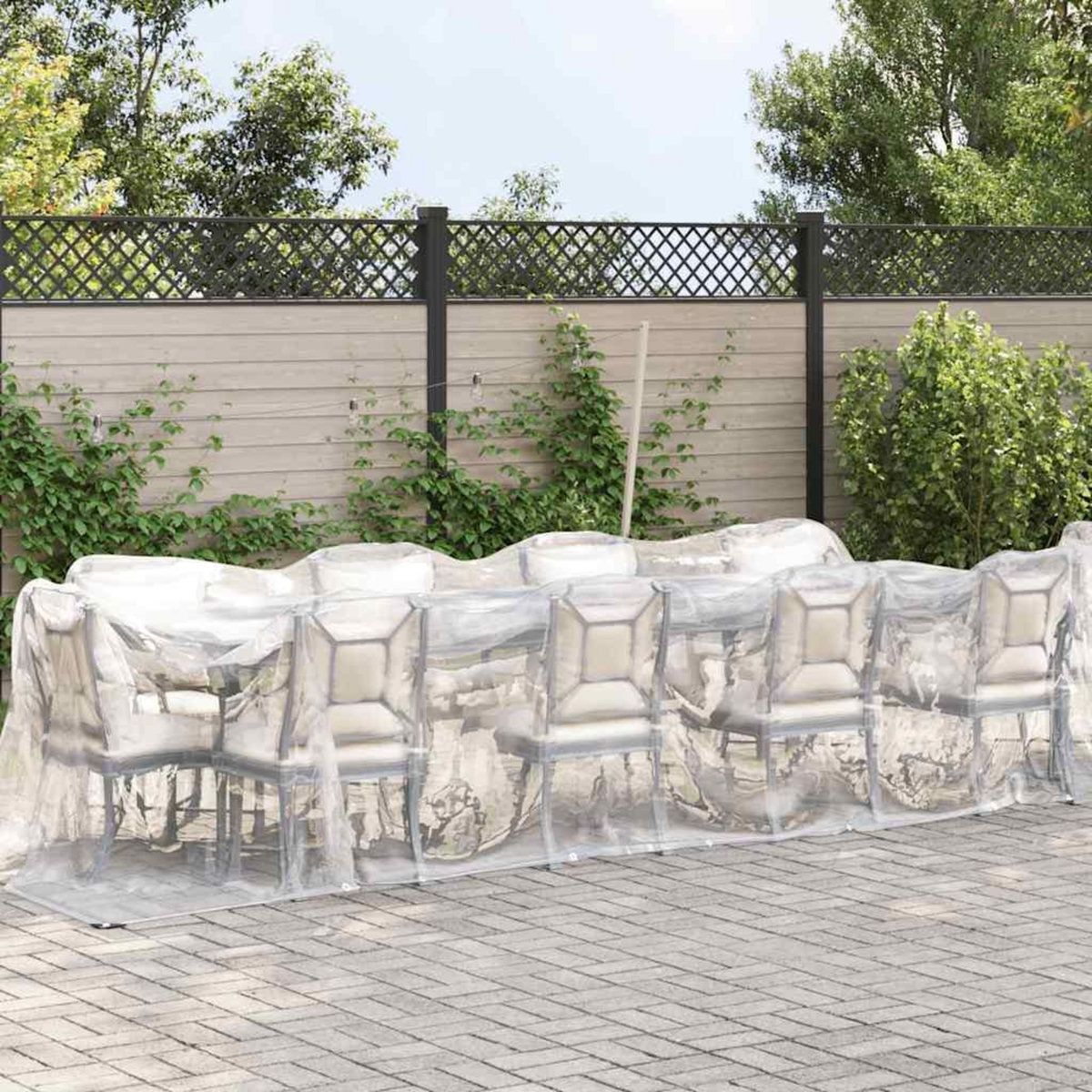 VIDAXL Bache transparente avec œillets 2x8 m polyethylene