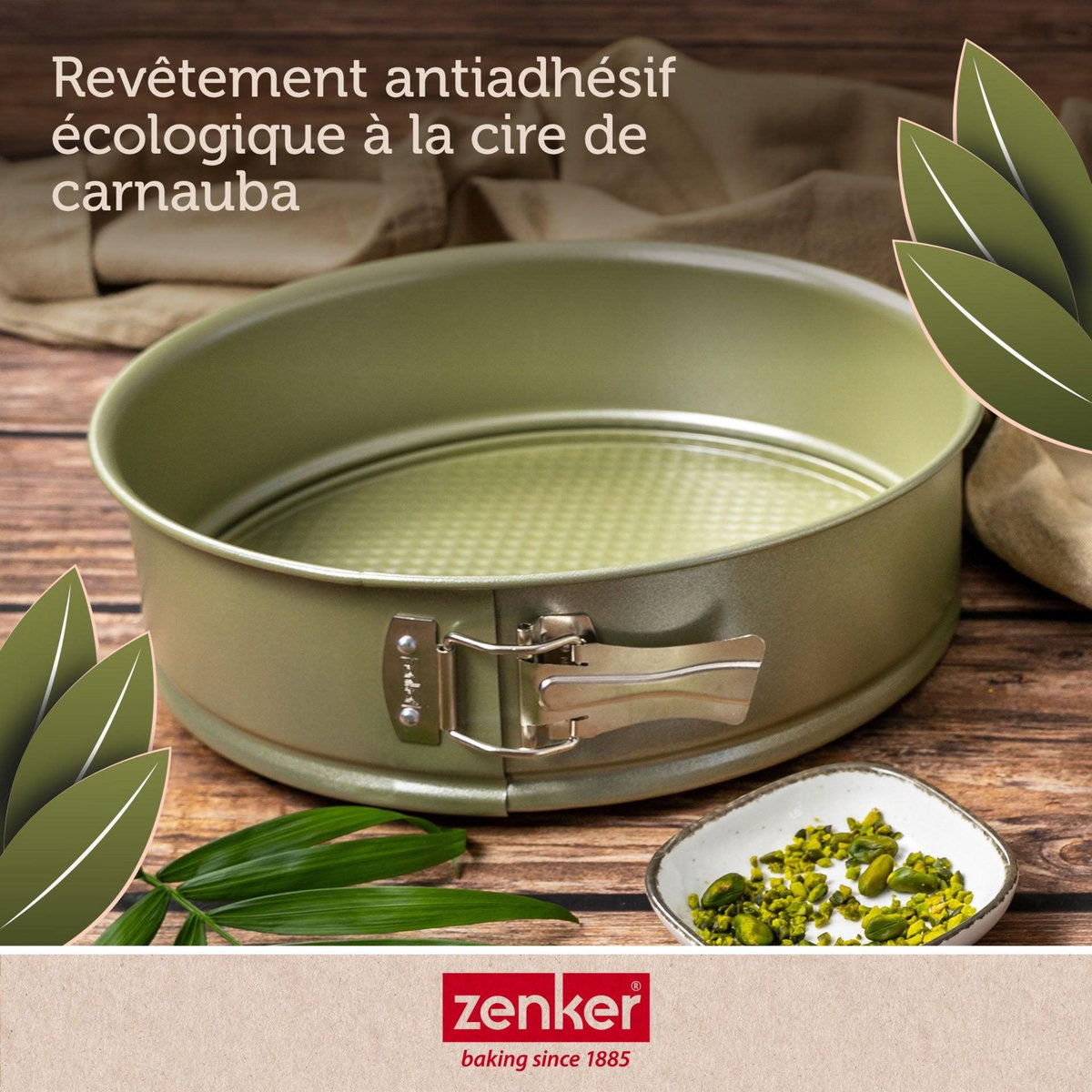 ZENKER Moule à manqué à charnière 26 cm Zenker Green Vision