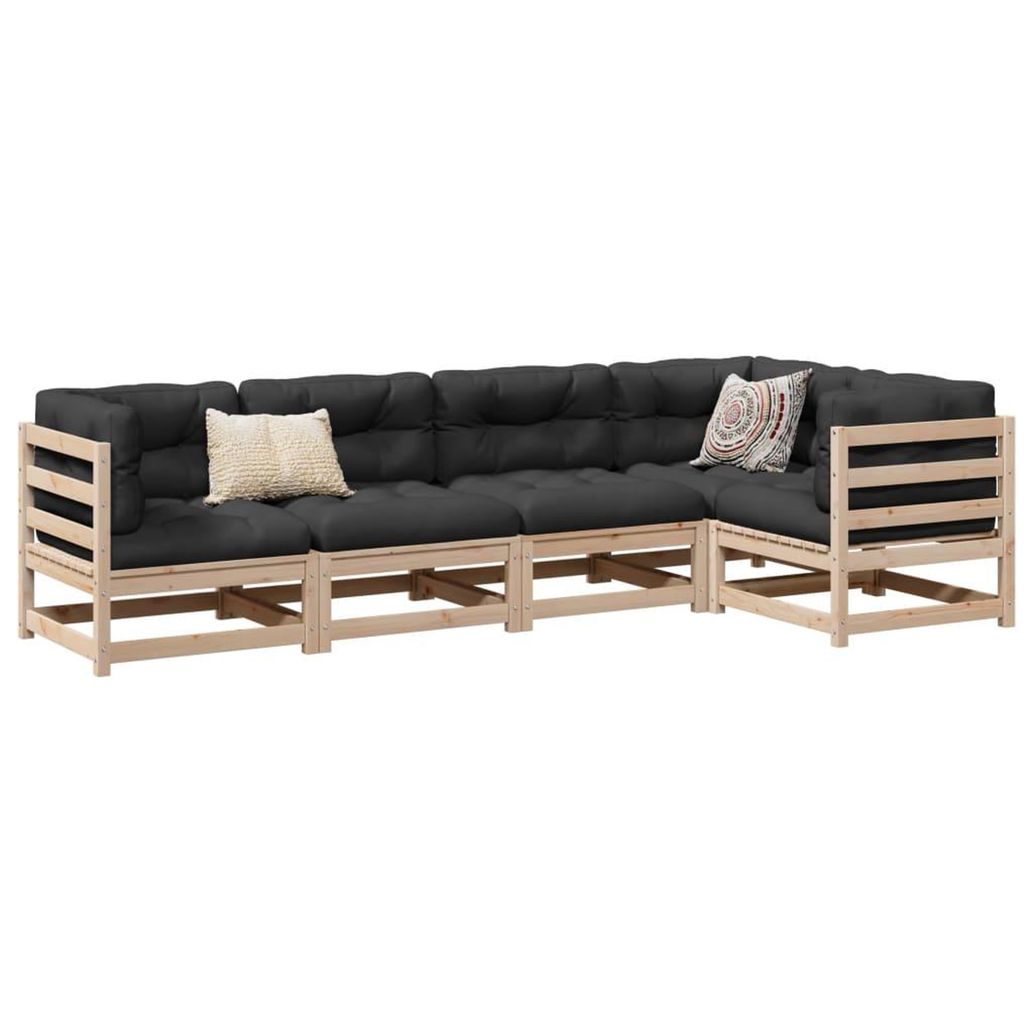 VIDAXL Salon de jardin 5 pcs bois de pin massif