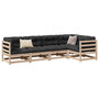 Voir la diapositive 1 : VIDAXL Salon de jardin 5 pcs bois de pin massif