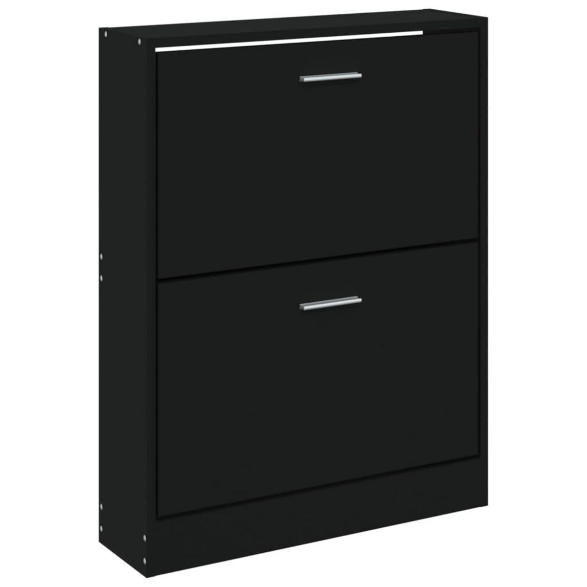 VIDAXL Armoire a chaussures Noir 59x17x81 cm Bois d'ingenierie