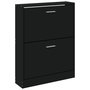 Voir la diapositive 4 : VIDAXL Armoire a chaussures Noir 59x17x81 cm Bois d'ingenierie