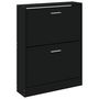 Voir la diapositive 4 : VIDAXL Armoire a chaussures Noir 59x17x81 cm Bois d'ingenierie