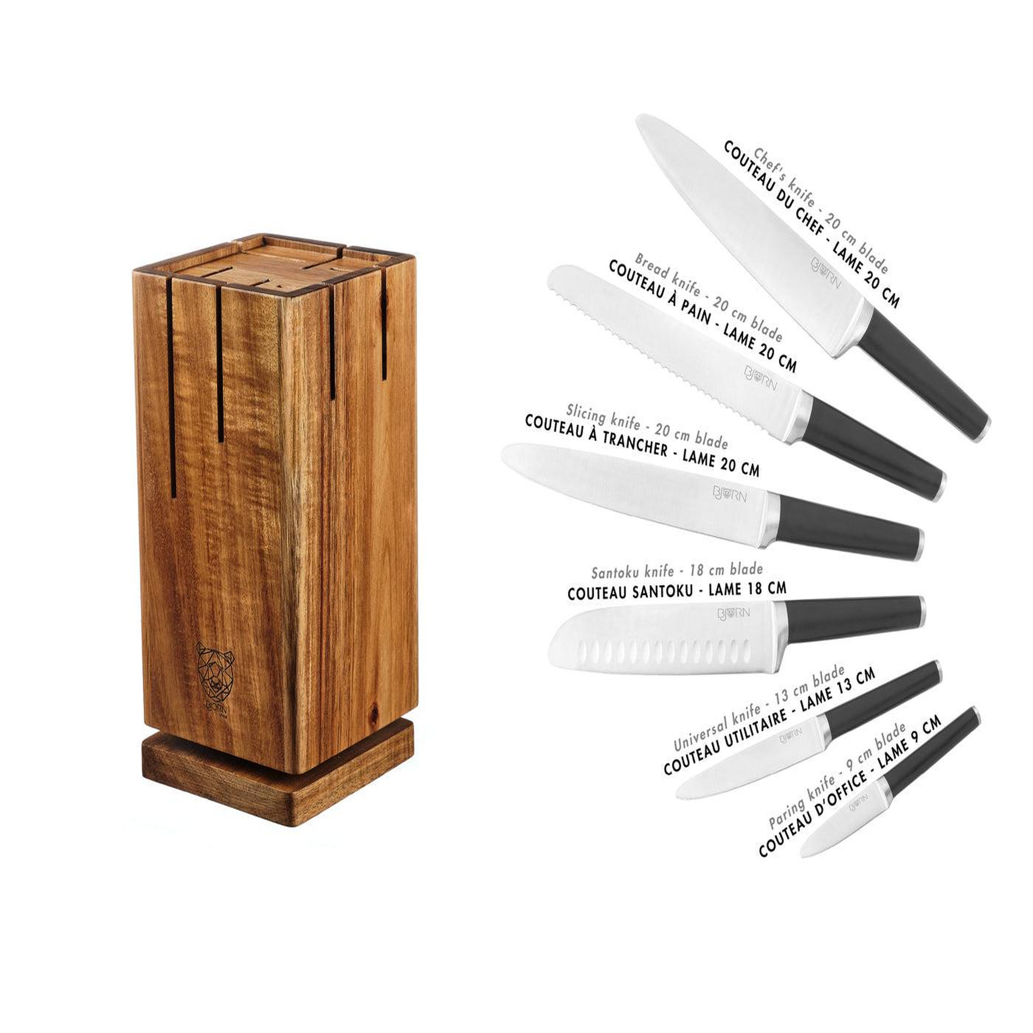 Voir la diapositive 3 : BJORN Bloc couteaux de cuisine jona skagen - 7 pièces