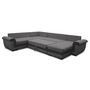 Voir la diapositive 2 : BEST MOBILIER Henry - canapé panoramique d'angle réversible - 7 places - convertible avec coffre - en tissu et pu