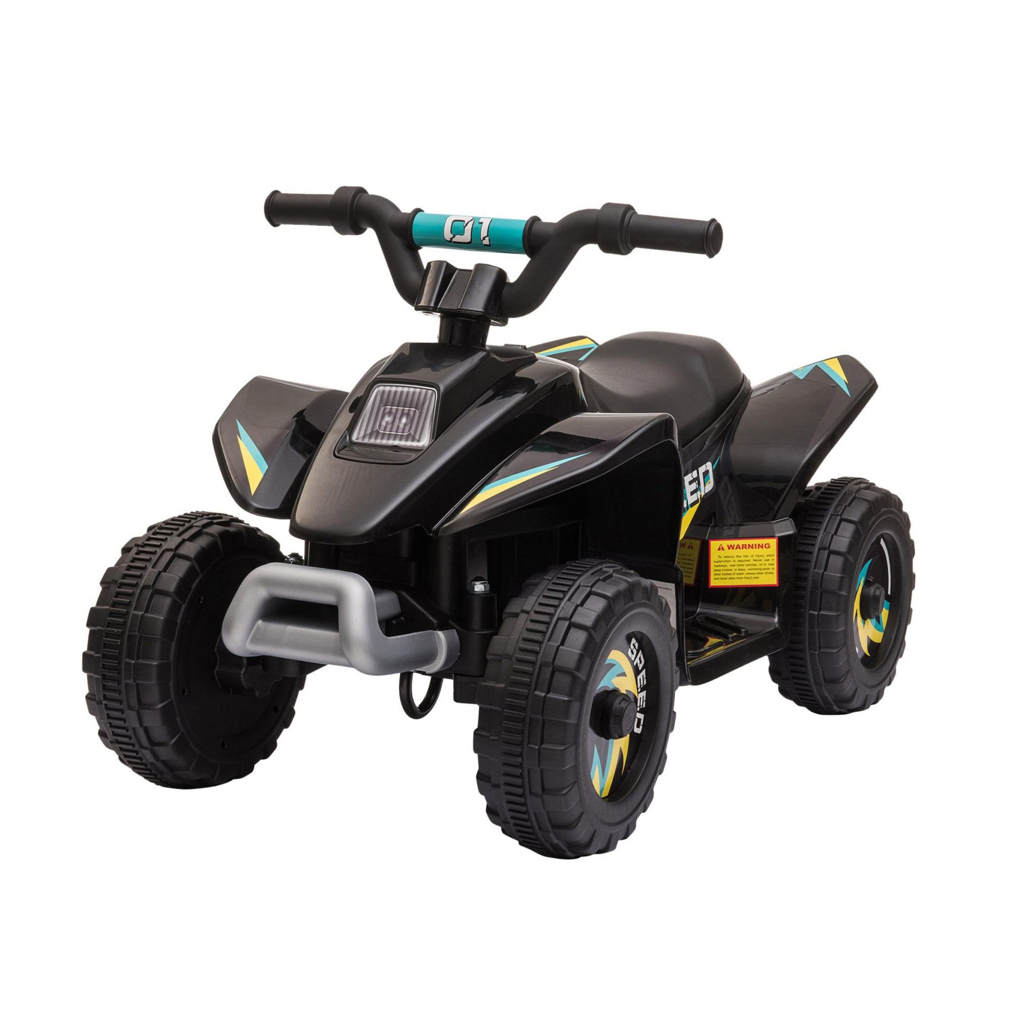 Quad Électrique Enfant 12V HOMCOM - 2-4 Km/h, Phares LED, Musique - Pour 3 à 5 Ans