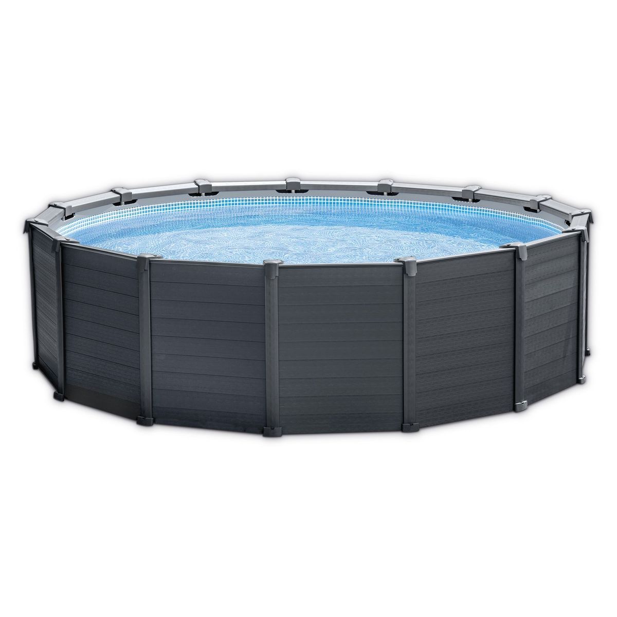 INTEX Piscine tubulaire ronde - 478x124cm - GRAPHITE