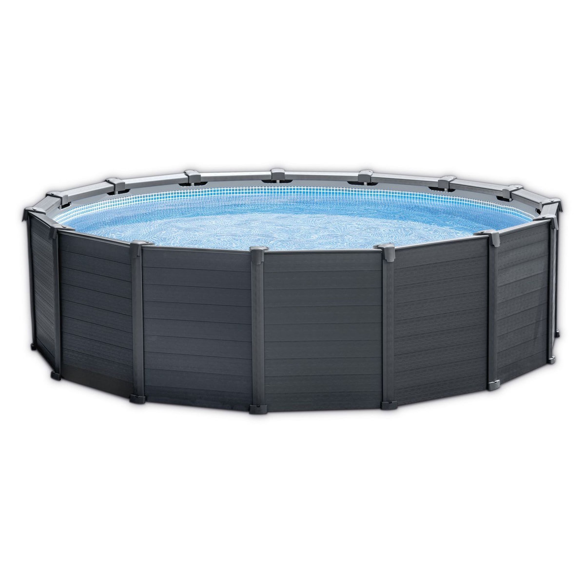 INTEX Piscine tubulaire ronde - 478x124cm - GRAPHITE