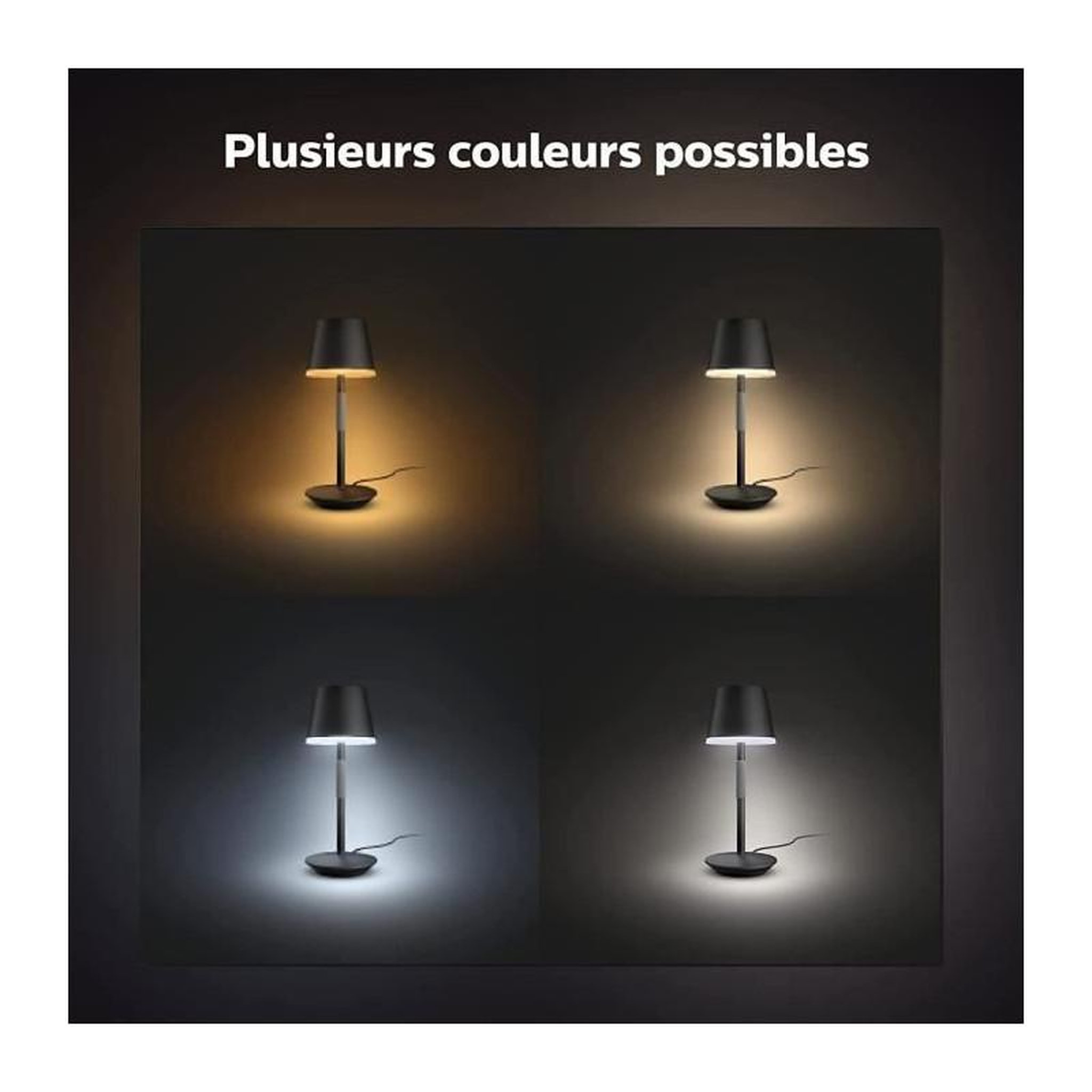 Voir la diapositive 6 : PHILIPS HUE Lampe connectée go blanc white&color ambiance
