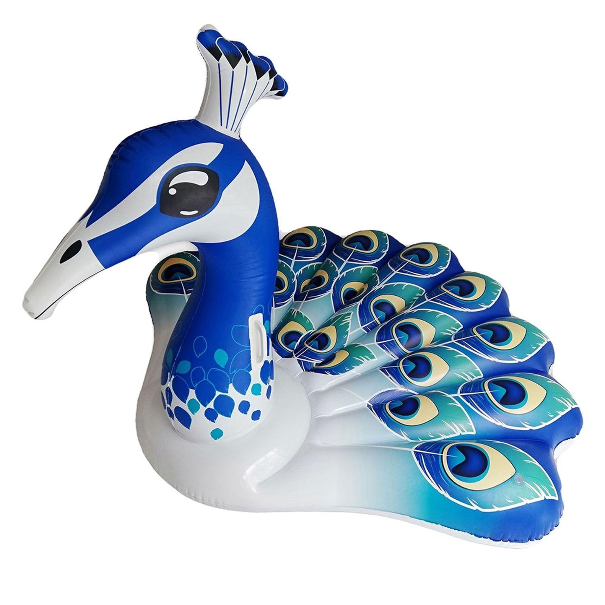 Jet lag Bouée gonflable paon - l. 150 cm - bleu