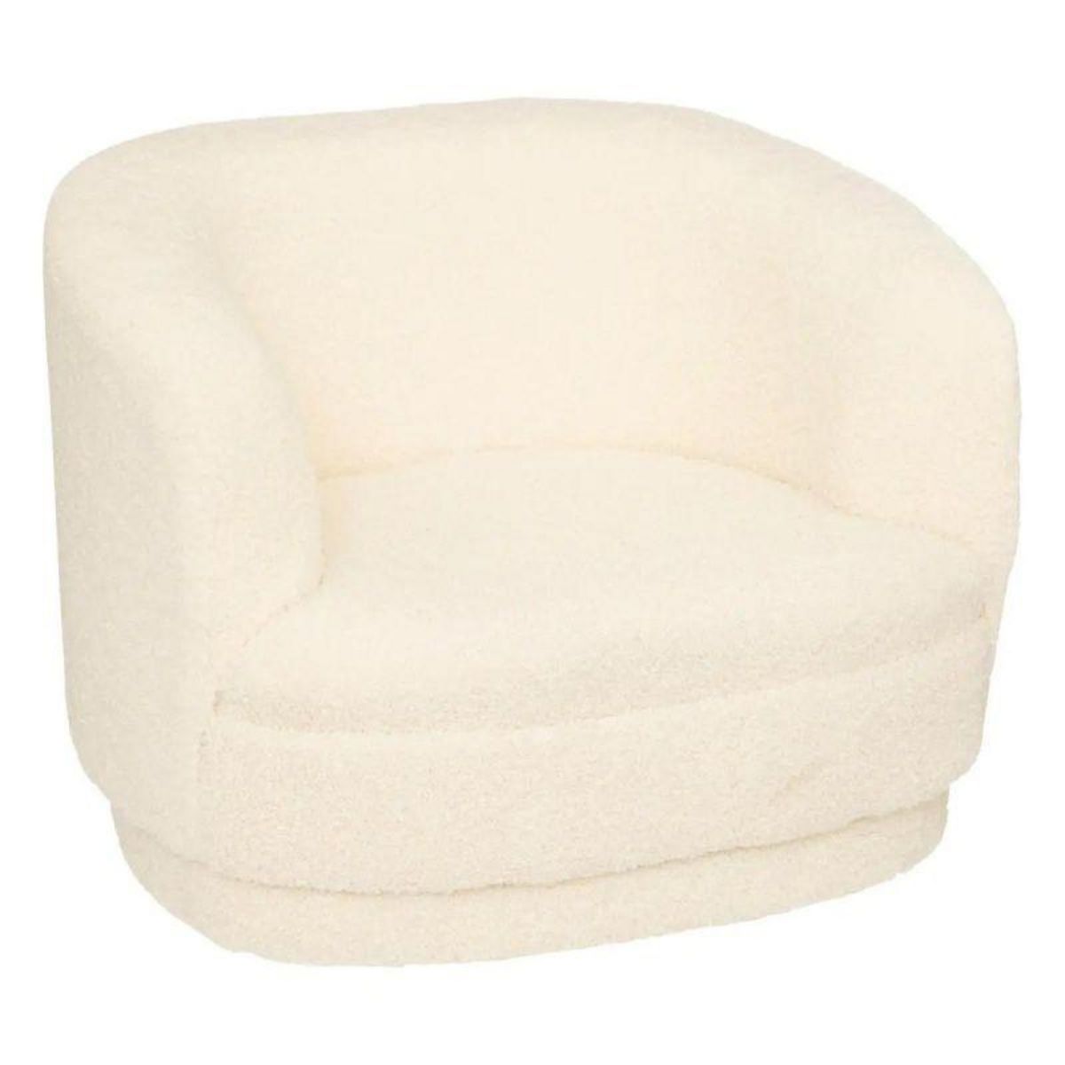  Fauteuil Enfant Scandinave  Bouclette  45cm Blanc