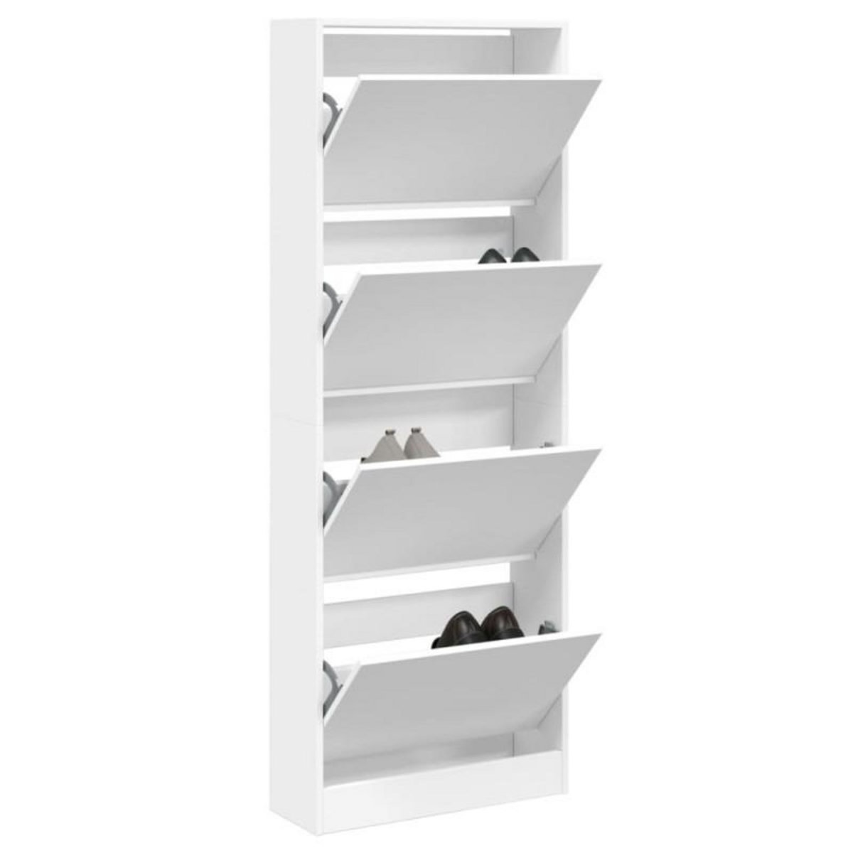 VIDAXL Armoire à chaussures blanc 60x21x163,5 cm bois d ingénierie