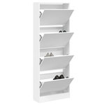 VIDAXL Armoire à chaussures blanc 60x21x163,5 cm bois d ingénierie