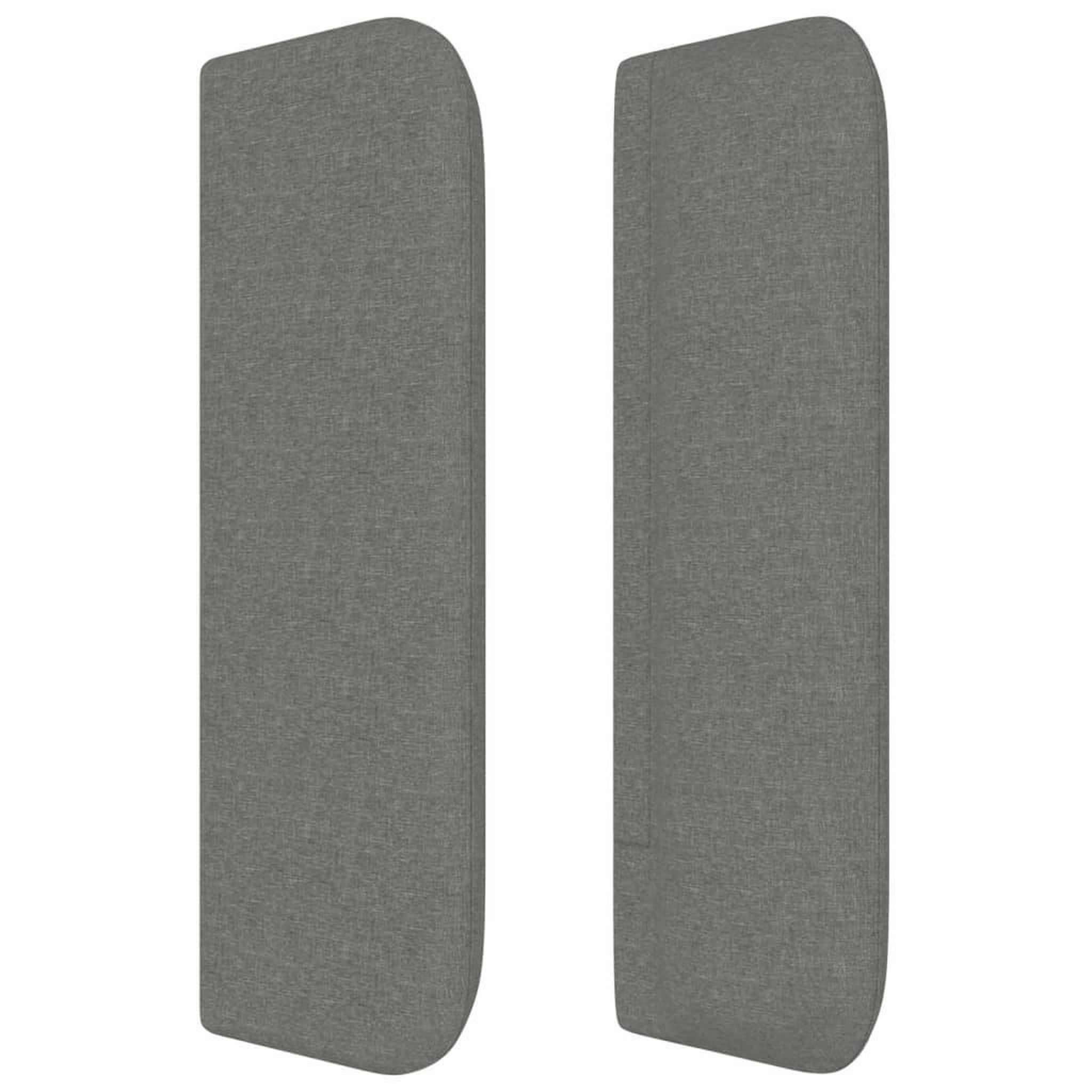 Voir la diapositive 4 : VIDAXL Tete de lit avec oreilles Gris fonce 163x16x78/88 cm Tissu