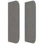 Voir la diapositive 4 : VIDAXL Tete de lit avec oreilles Gris fonce 163x16x78/88 cm Tissu