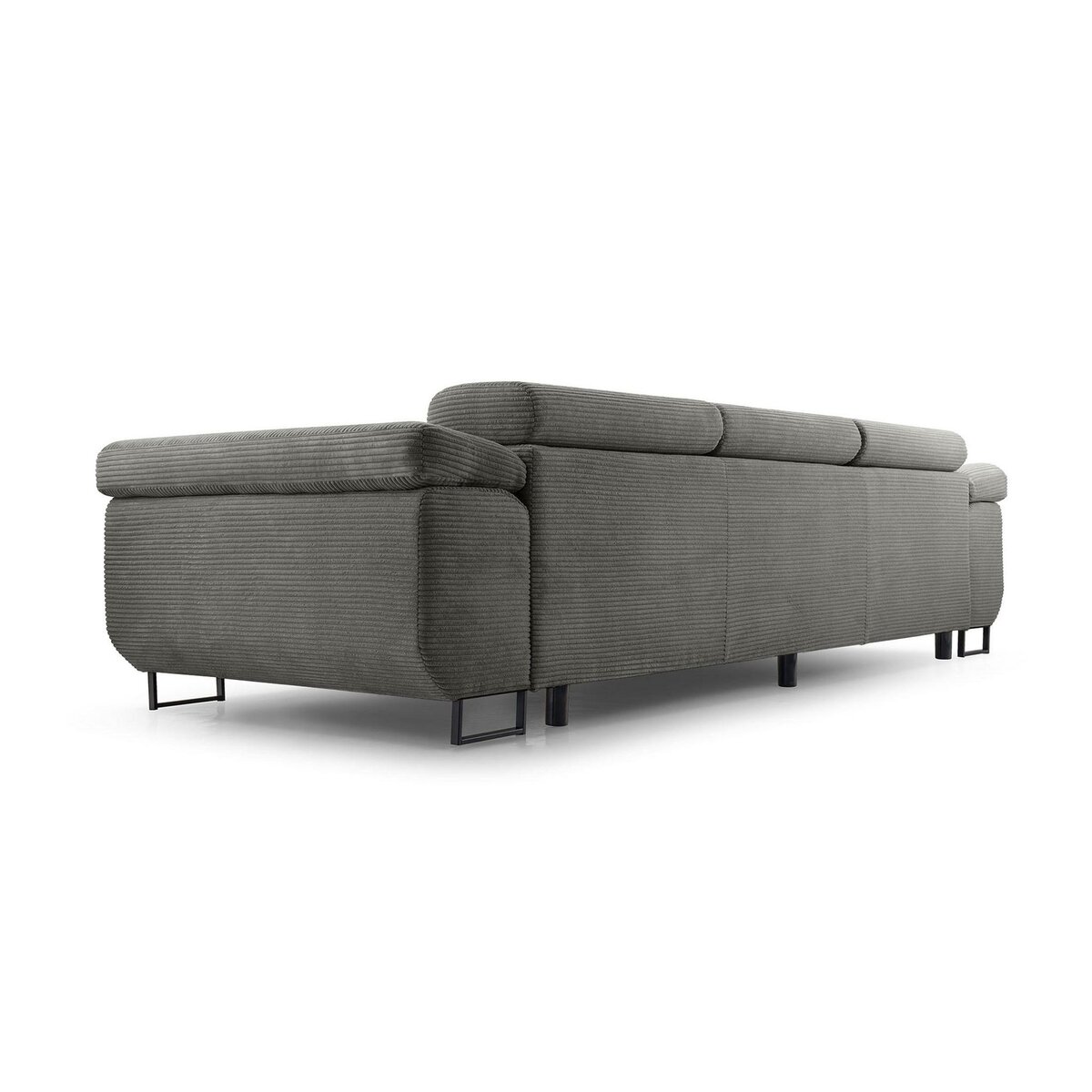 BEST MOBILIER Pablo - canapé 3 places - convertible avec têtières réglables - en velours côtelé