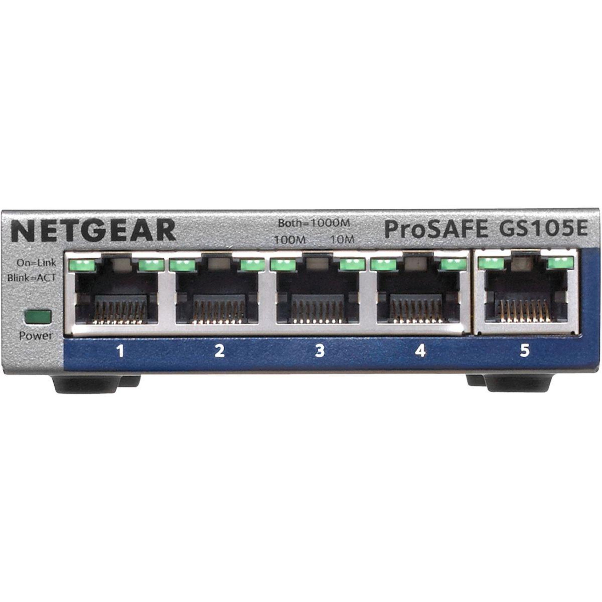 Voir la diapositive 3 : Netgear Switch ethernet GS105E Metal 5 Ports Gbps +Interface web