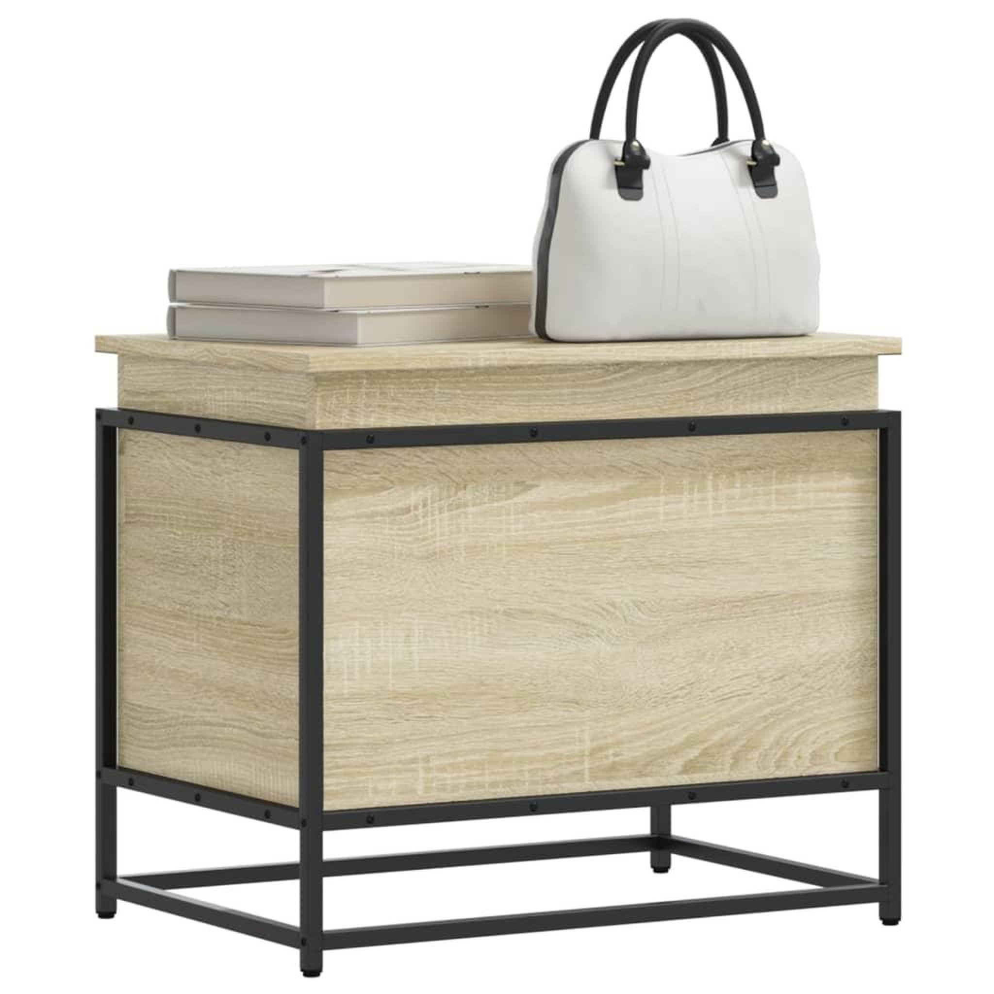 VIDAXL Boîte de rangement avec couvercle chene sonoma bois ingenierie