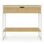 Voir la diapositive 3 : ID MARKET Console 1 tiroir DETROIT 1 étagère design industriel bois et métal blanc