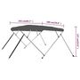 Voir la diapositive 6 : VIDAXL Auvent bimini a 4 arceaux Anthracite 243x180x137 cm