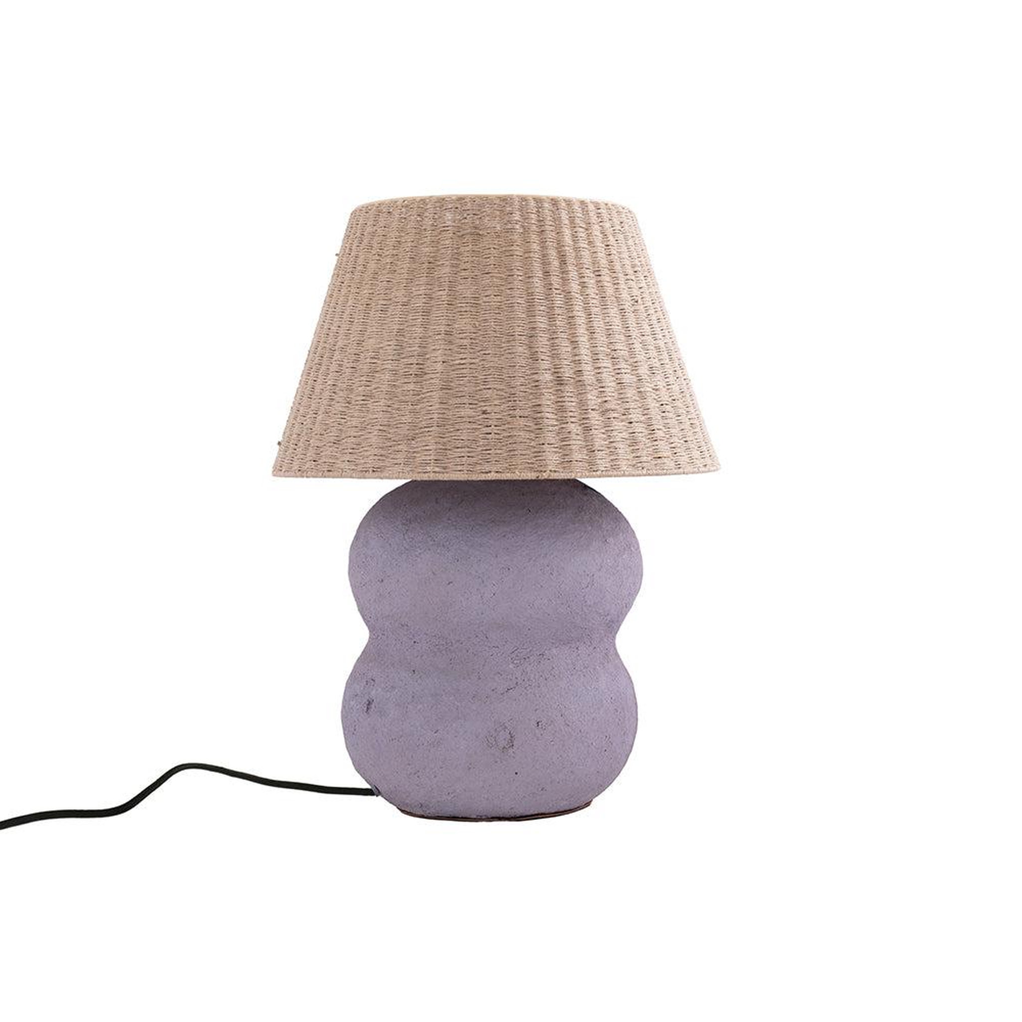 MAISON PAVANE Lampe à poser en jute et papier mauve-ida