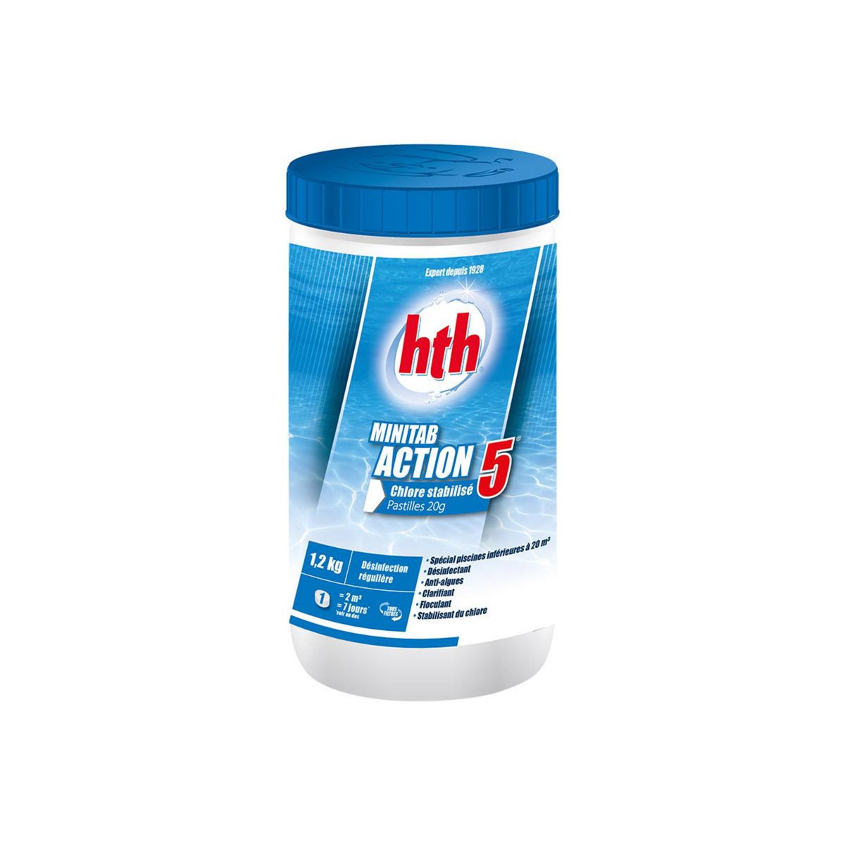 HTH Chlore en pastilles Minitab Action 5 1,20 kg - HTH