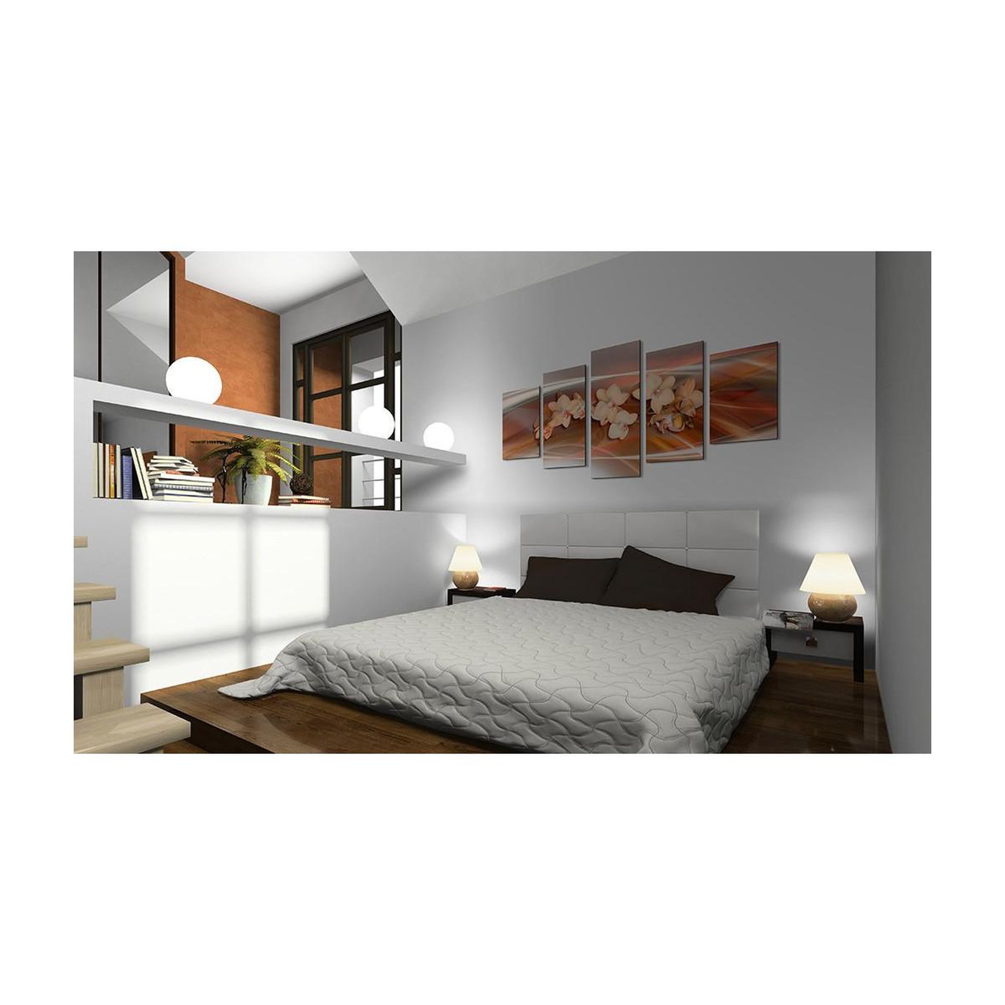 Voir la diapositive 2 : Paris Prix Tableau Imprimé  Orchidée avec des Nuances Gris